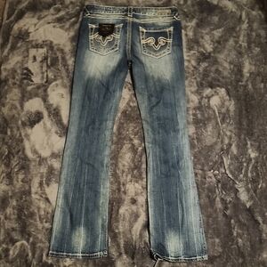 Express Women's Faded Blue Boot Cut Jeans